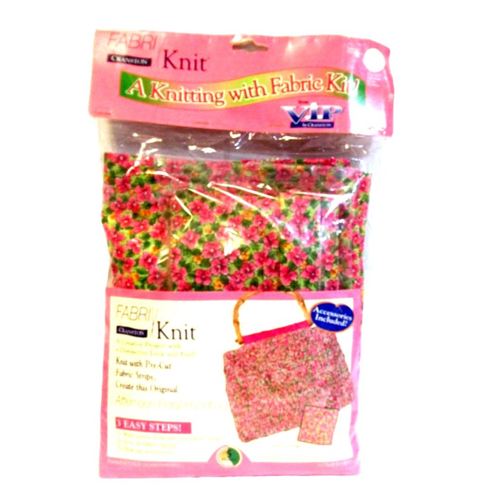 Cranston Fabri Knit Kit -Afternoon Floral Handbag- (knit with fabric strips)